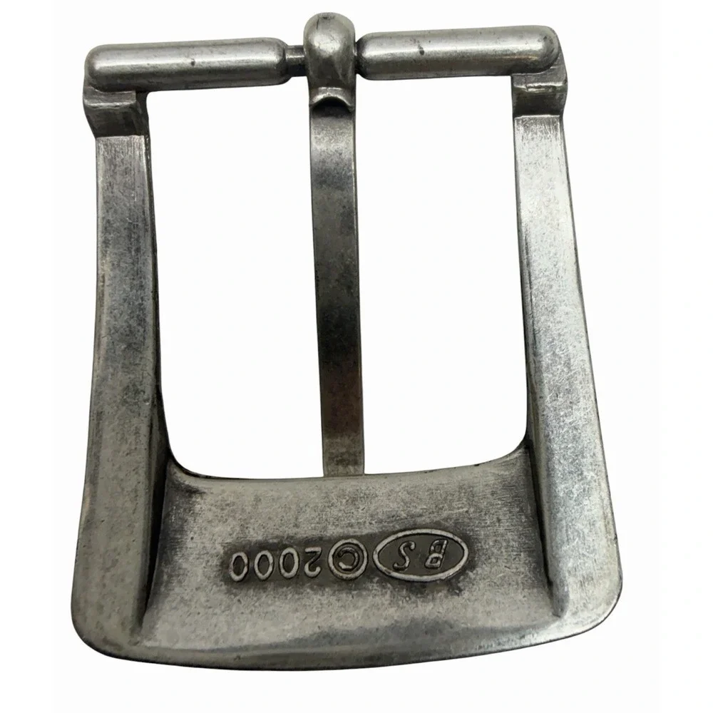 B.S. ©2000 Silver Tone Belt Buckle Fits 1.5